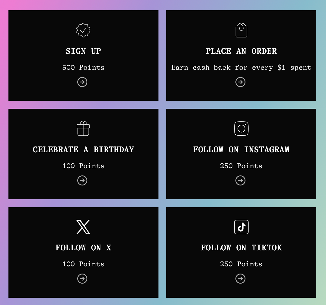 LOYALTY IS EARNED. VIRTUE IS REWARDED.