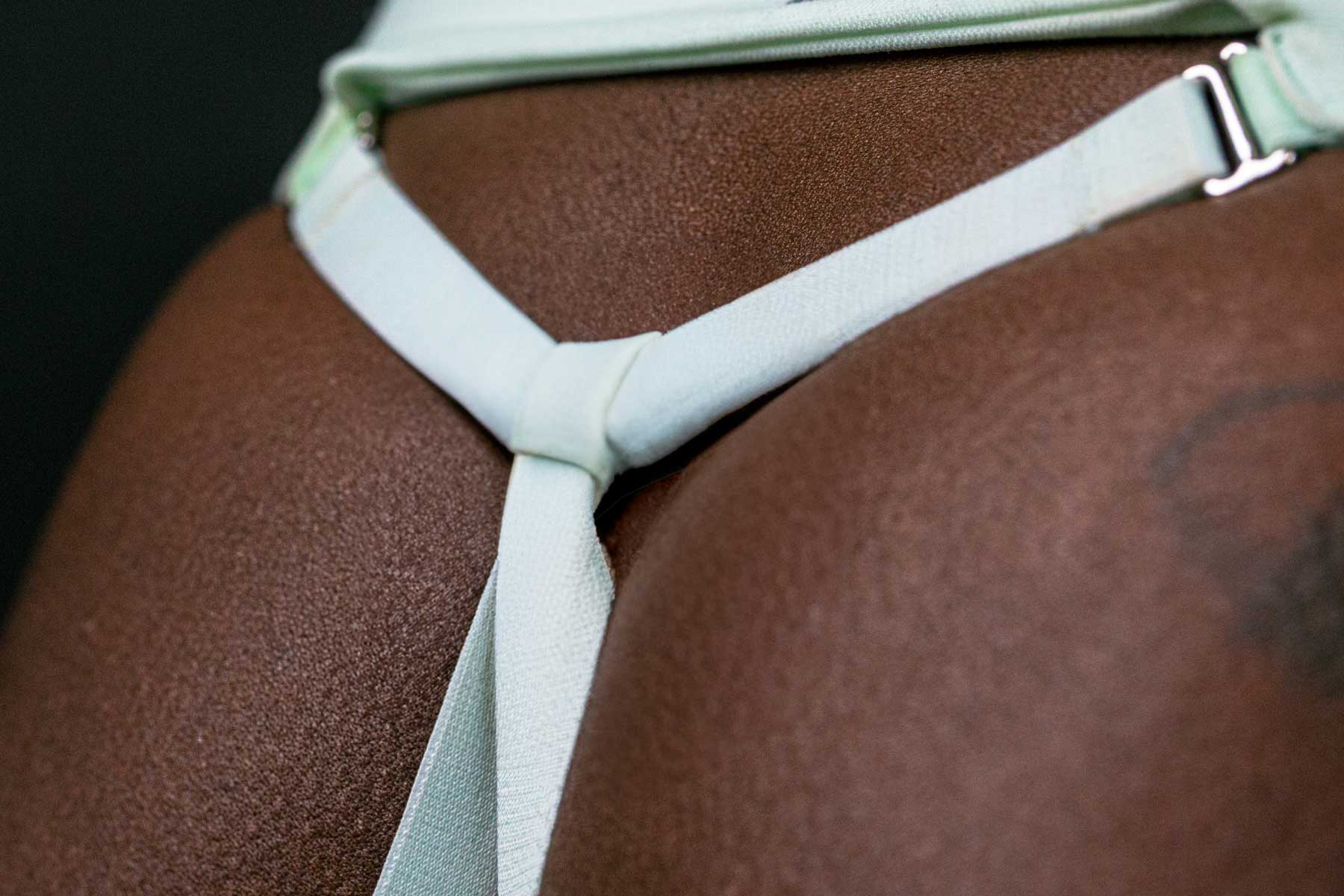 14K White Gold Hardware Mint Virtue Strap designed for strap sculpt squeeze. Versatile straps for styling.