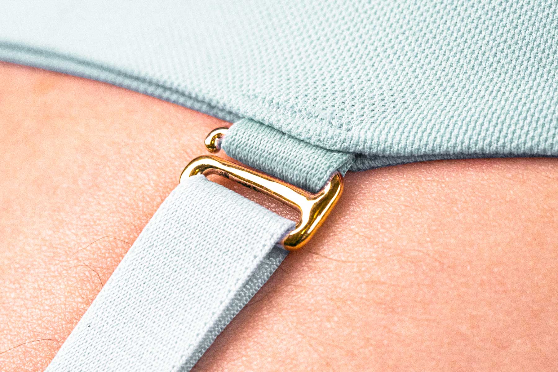 14K Yellow Gold Hardware Mint Virtue Strap designed for strap sculpt squeeze. Versatile straps for styling.