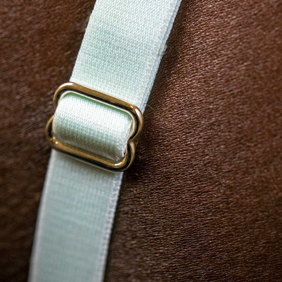 14K Yellow Gold Slider on the Mint Virtue Strap