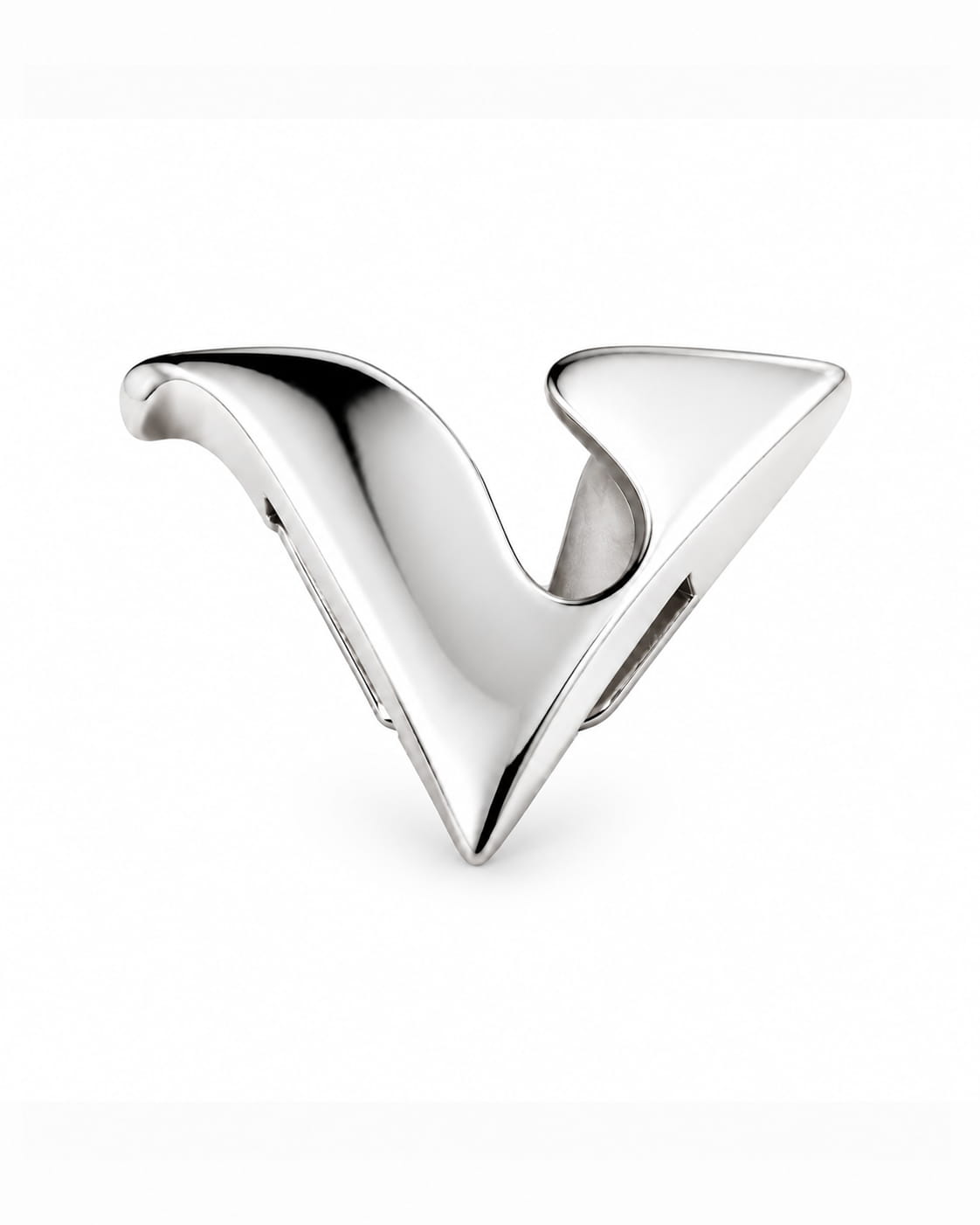14K White Gold VBuckle