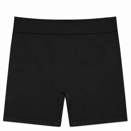 Women's black smooth compact-fit Sculpt Jockstrap 5" Trunk, front product view — Color: Black