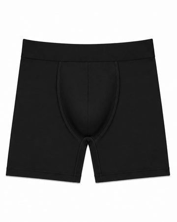 Men’s black smooth pouch-fit Sculpt Jockstrap 5" Trunk, front product view — Color: Black