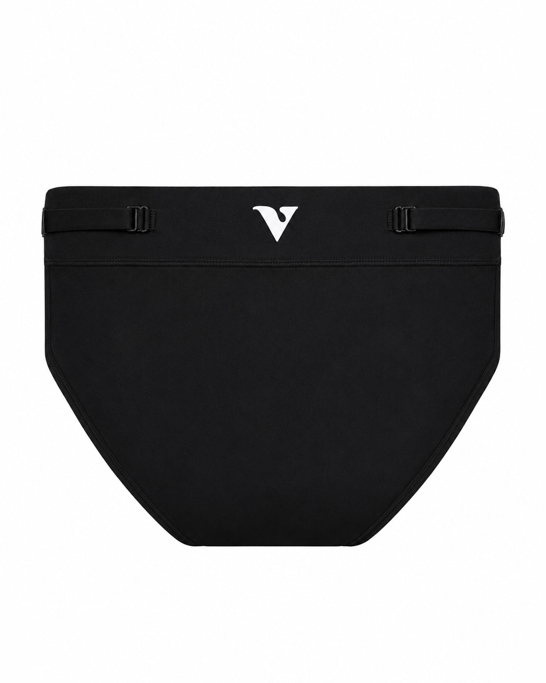 Men's black smooth pouch-fit Core Brief, back product view — Color: Black