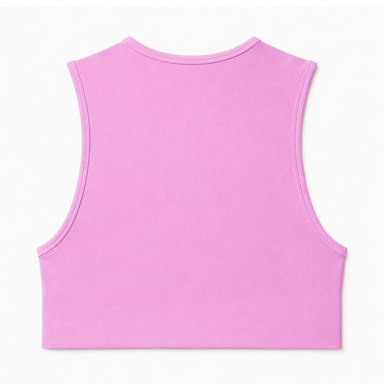 Taffy Mini Crop Top, back product view — Color: Taffy