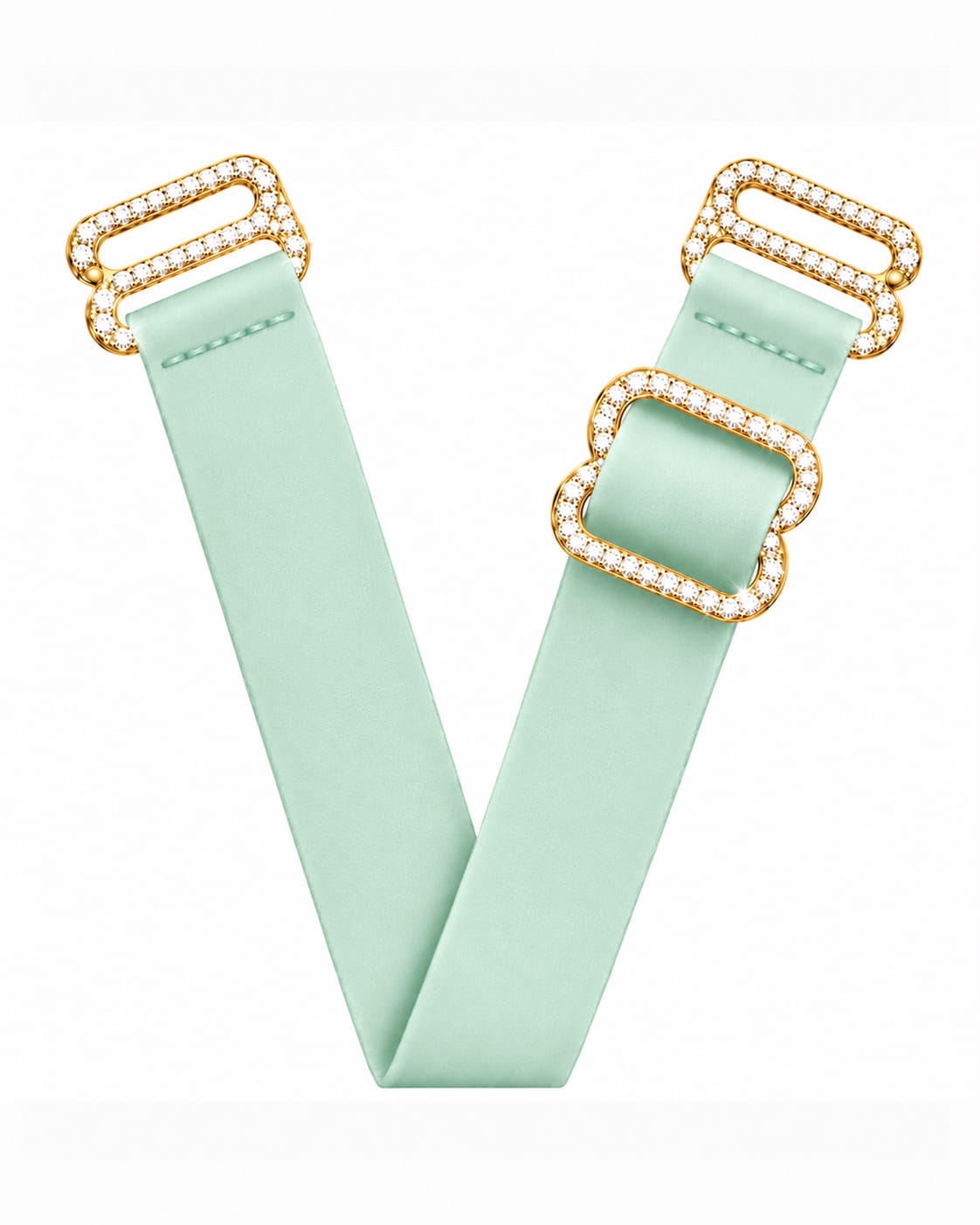 Diamond-lined 14K Yellow Gold VStraps