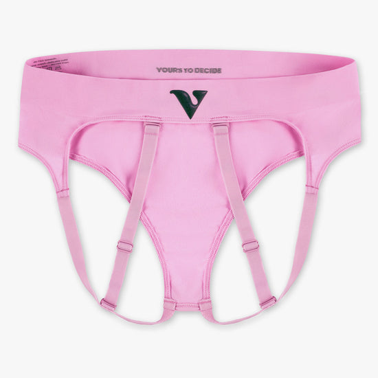 Women’s taffy Sculpt Jockstrap Brief, back product view — Color: Taffy