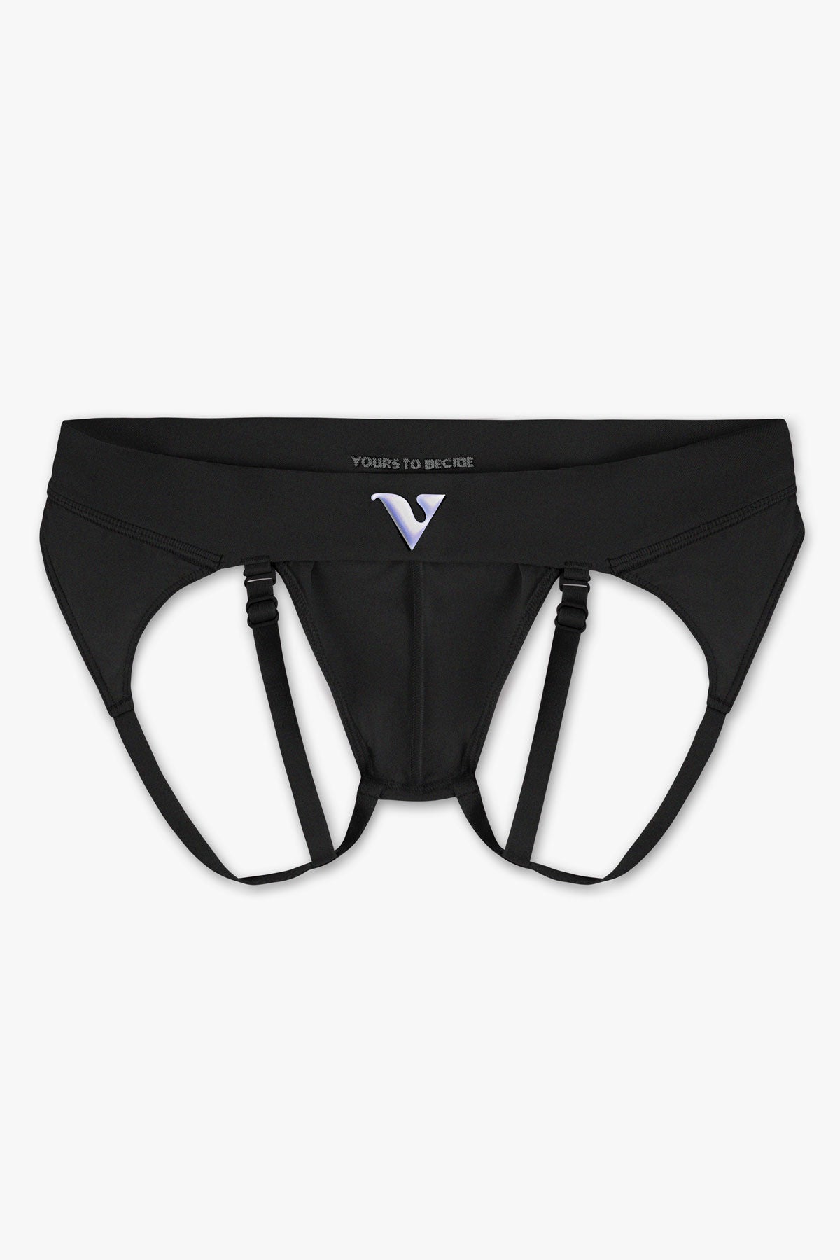 Strap Brief - Pouch, Black Knit