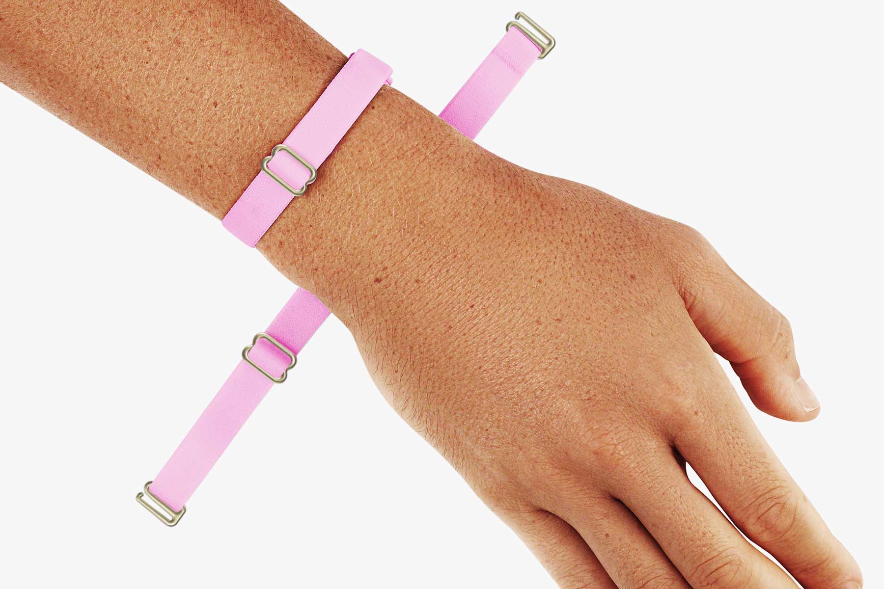 Bracelets Taffy avec quincaillerie en or blanc